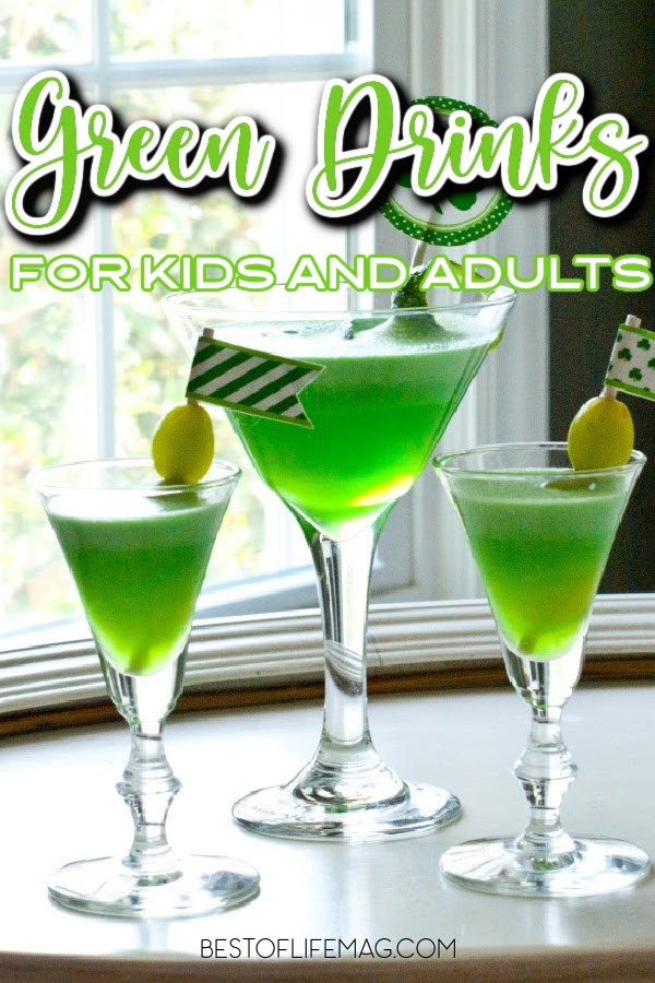 St. Patrick’s Day is when we come together and celebrate the culture and history of the Irish and with these green drinks for kids and adults! St. Patrick's Day Recipes | St. Patrick's Day Drinks | St. Patrick's Day Party Recipes | Green Drink Recipes for St. Patrick's Day | Spring Party Recipes #stpatricksday #greendrinks