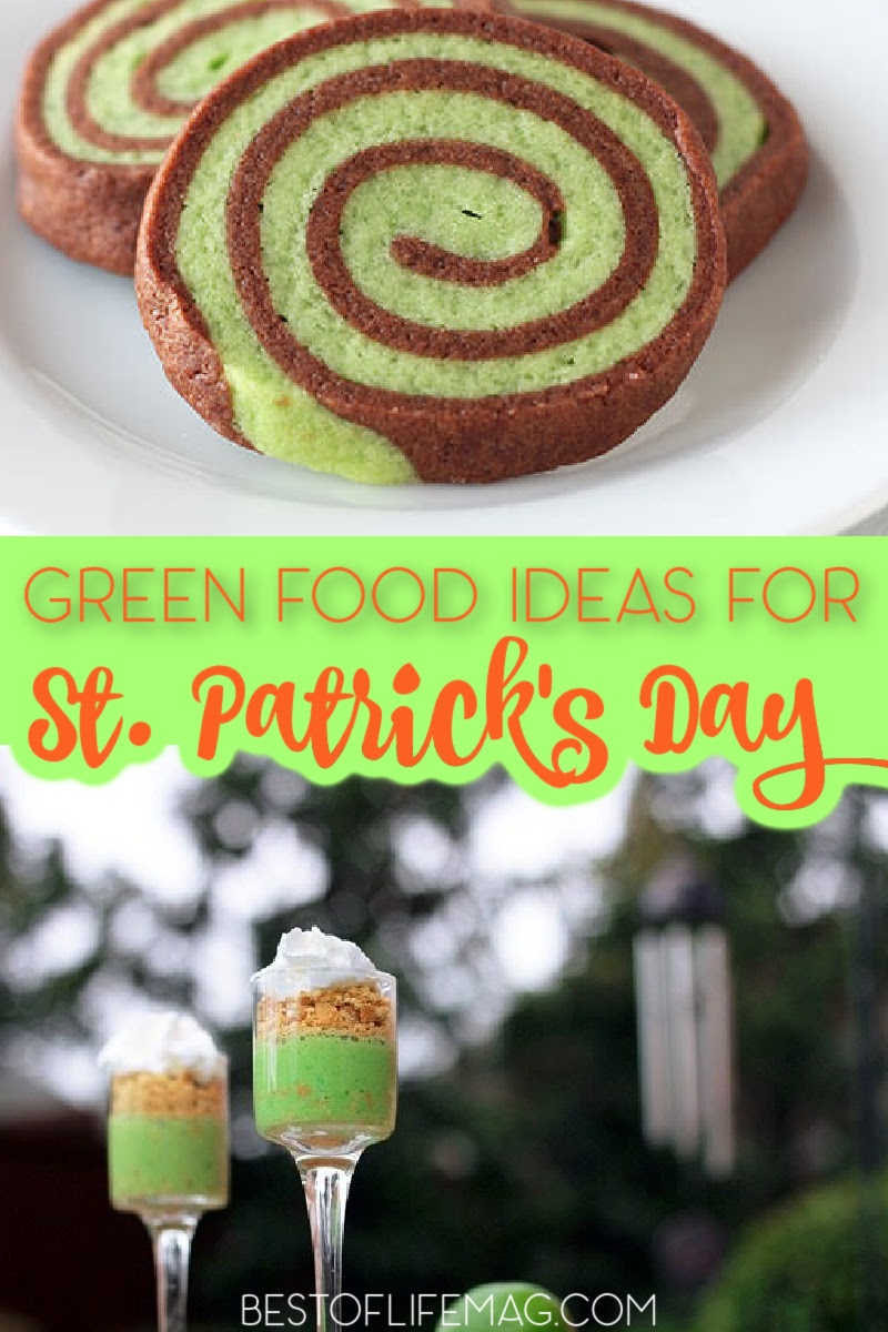 These green foods for St. Patrick's Day add a festive green touch to St. Patricks Day parties for both adults and children. St. Patrick's Day Food Ideas | St. Patrick's Day Party Ideas | Green Desserts for St. Patrick's Day | Green Cookie Recipes | Green Cake Recipes | Green Pie Recipes | St. Patrick's Day Recipes | Tips for St. Patrick's Day #stpatricksday #partyrecipes via @amybarseghian