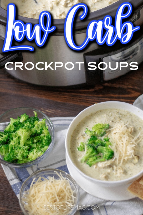 Make low carb Crock Pot soup recipes so that you can enjoy the ease of slow cooking, the amazing flavor of soups, and stay on track with your low carb diet. Low Carb Recipes | Low Carb Soups | Low Carb Crock Pot Recipes | Crock Pot Recipes | Slow Cooker Recipes | Crockpot Soup Ideas | Slow Cooker Soup Recipes | Weight Loss Recipes | Weight Loss Soup Recipes | Healthy Crockpot Recipes | Healthy Soup Recipes #slowcooker #lowcarb