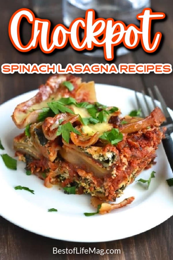 Adding vegetables to lasagna recipes adds a refreshing twist on a classic recipe. Crockpot lasagna recipes with spinach are easy to make and the spinach adds great flavor! Healthy Crockpot Lasagna | Vegetarian Crockpot Lasagna | Ravioli Crockpot Lasagna | Slow Cooker Crockpot Lasagna | Crockpot Pasta Recipes | Slow Cooker Italian Recipes | Easy Dinner Recipes #crockpot #recipes via @amybarseghian