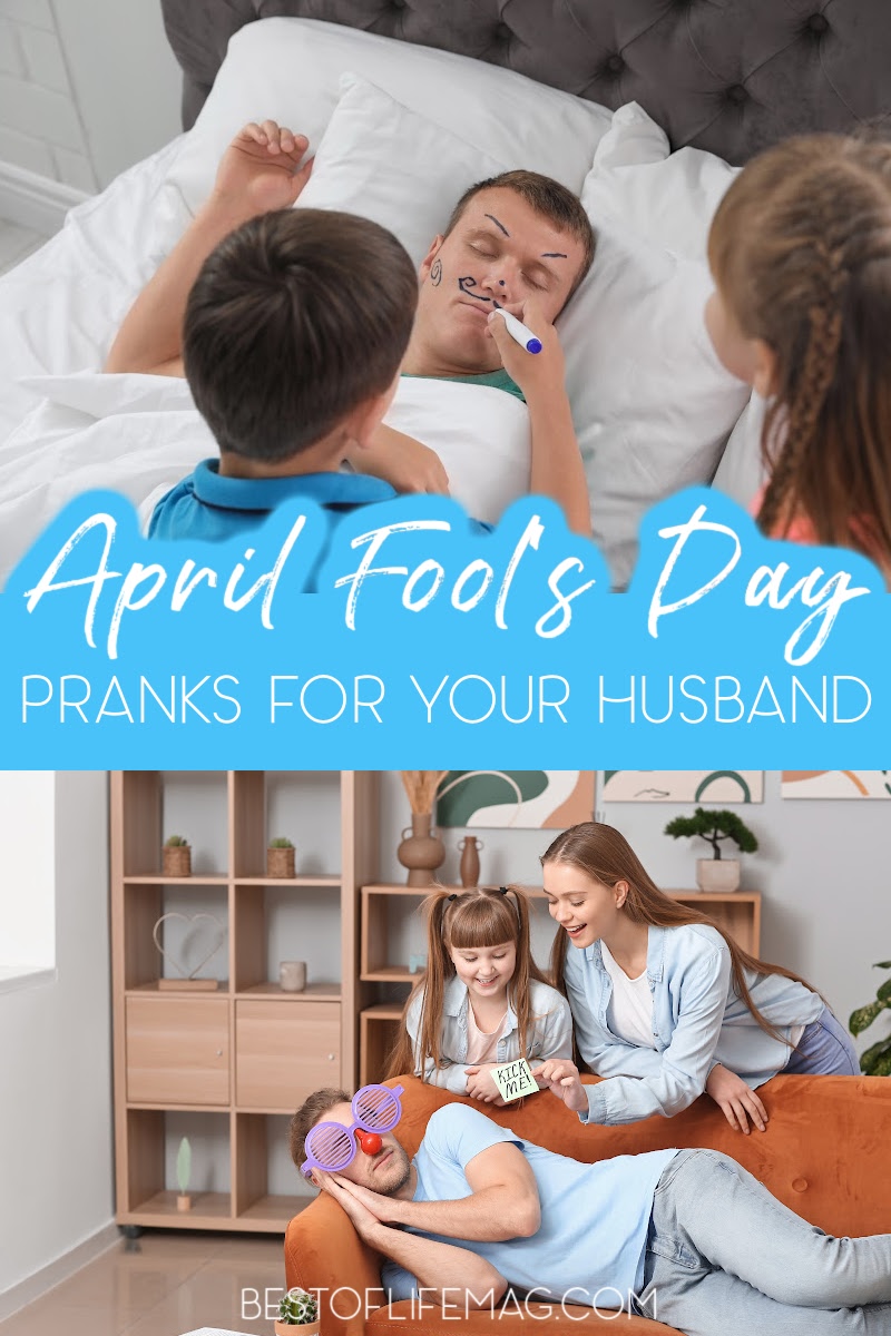Surely he has done something to you over the year that warrants the perfect April Fool's Day prank to be played on him - after all, you love your husband. April Fools Day Jokes | Tips for April Fools Day | April Fools Day Ideas | Safe April Fools Day Pranks | Funny Pranks for Adults | Pranks for Him | Pranks for Her | Pranks for Couples #aprilfoolsday #prankideas via @amybarseghian