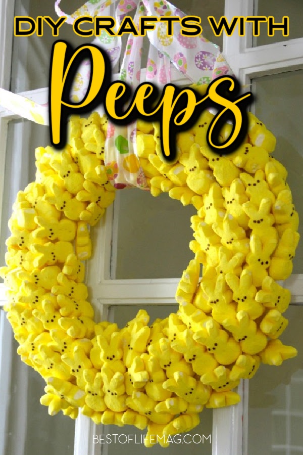 There is one treat that goes hand in hand with Easter, Peeps. There are so many ways to take an ordinary Peep and elevate it to a fancy dessert or craft! Easter Crafts | Craft Ideas for Easter | DIY Easter Decor | Things to do on Easter | Easter Candy Ideas | Easter Activities for Kids #Easter #DIY via @amybarseghian