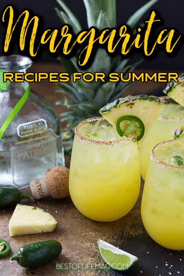 Having easy to make and refreshing summer margarita recipes on hand will help you plan the perfect outdoor party or happy hour gathering. Summer Party Recipes | Adult Recipes for Summer Parties | Summer Cocktail Recipes | Cocktails for Summer | Party Recipes for Summer | Summer Party Ideas | Margarita Recipes | Fruity Margarita Recipes | Slushie Margarita Recipes #margaritas #cocktailrecipes via @amybarseghian