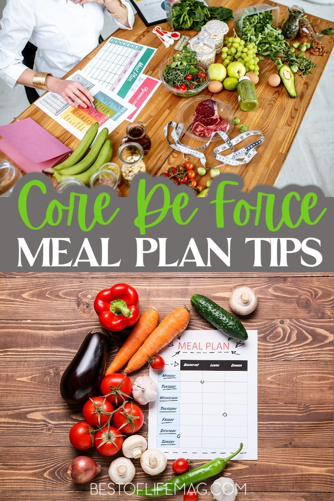 The Core de Force meal plan is designed to get you back into shape and these meal plan tips will help you fit this nutrition program into your lifestyle. Core De Force Review | Weight Loss Ideas | Beachbody Meal Plan Recipes | Healthy Recipes | Low Carb Recipes | Meal Plan Ideas #beachbody via @amybarseghian