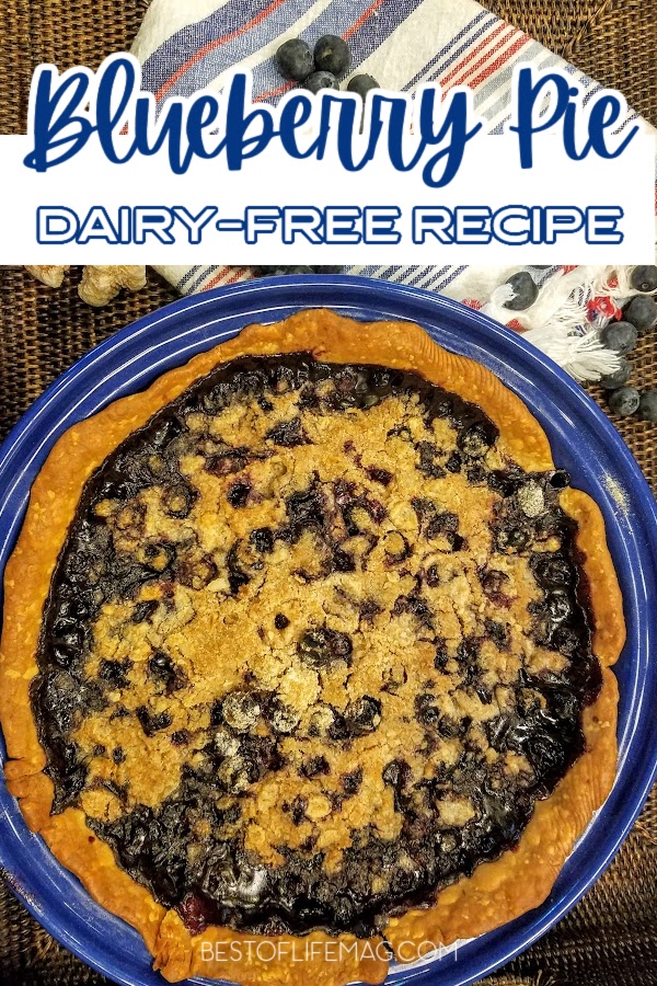 There is nothing better than an easy, warm, fresh, blueberry pie recipe; this pie recipe also happens to be dairy free! Dairy Free Pie Ideas | Pie Recipes | Dairy Free Recipes | Holiday Recipes | Dessert Recipes #dairyfree #recipe via @amybarseghian