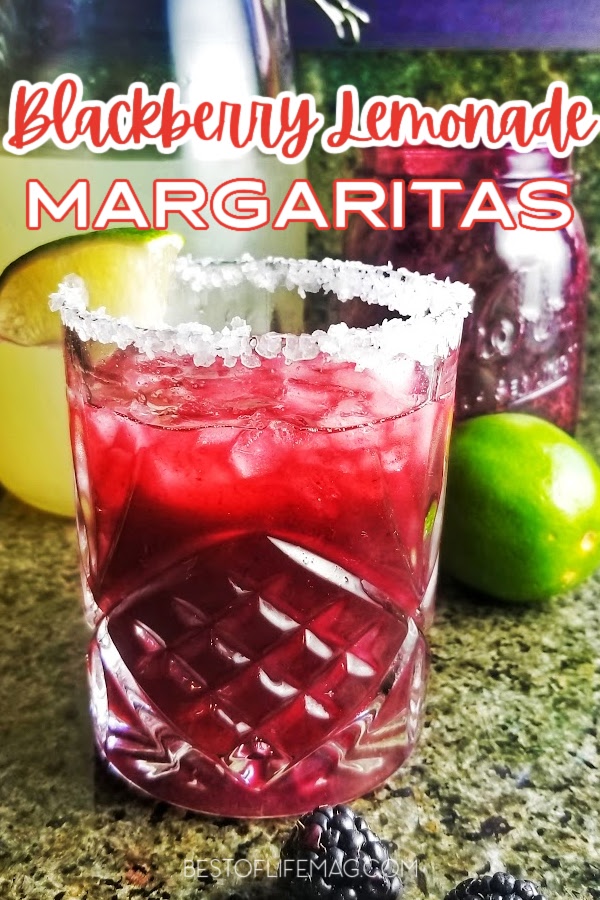 These blackberry lemonade margaritas are full of flavor, but not too sweet, making them the perfect go to cocktail for any afternoon or happy hour. Blackberry Margarita Recipe | Lemonade Margarita Recipe | Summer Margarita Recipe | Tequila Cocktail Recipe #margaritas #cocktails #tequila #recipes via @amybarseghian