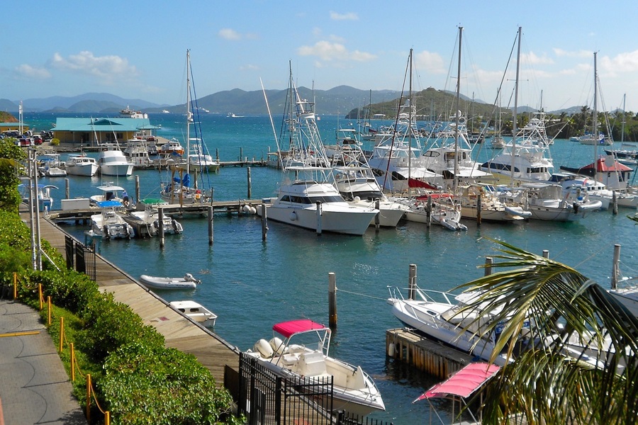 Best Beach Resorts in the US Virgin Islands View of Sailboats Docked in a Bay 