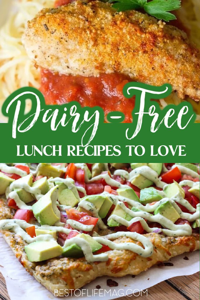 These dairy free lunch ideas are the some of the best food allergy recipes and are easy to weave into a healthy diet. Dairy Free Recipes | Recipes without Dairy | Dairy Free Dinner Recipes | Food Allergy Recipes | Dairy Free Lunch Recipes | Dairy Allergy Diet | How to Go Dairy Free | Healthy Lunch Recipes | Easy Recipes for Meal Prep #dairyfreerecipes #lunchrecipes via @amybarseghian