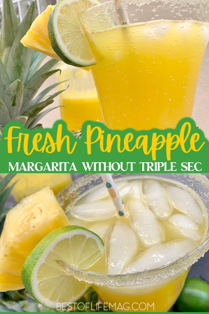 This fresh pineapple margarita recipe is a refreshing cocktail recipe that you can easily use as party drinks or as a drink to enjoy alone. Summer Cocktail Recipes | Party Drink Recipes | Summer Cocktails | Fresh Fruit Cocktails | Party Drink Ideas | Pineapple Drinks for Adults | Fruity Margarita Recipes #margarita #cocktail via @amybarseghian