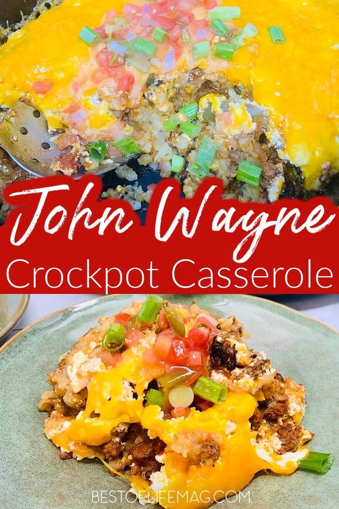 Slow cooker John Wayne casserole with tater tots is a crockpot dinner recipe for families that everyone will enjoy, no matter how picky. Tater Tot Casserole with Ground Beef | Tater Tot Crockpot Recipes | Tater Tot Casserole Recipes | Slow Cooker Casserole Recipes with Beef | Crockpot Recipes with Ground Beef | Crockpot Recipes with Tater Tots | Crockpot Dinner Recipes | Easy Dinner Recipes | Crockpot Meal Planning #slowcooker #casserole