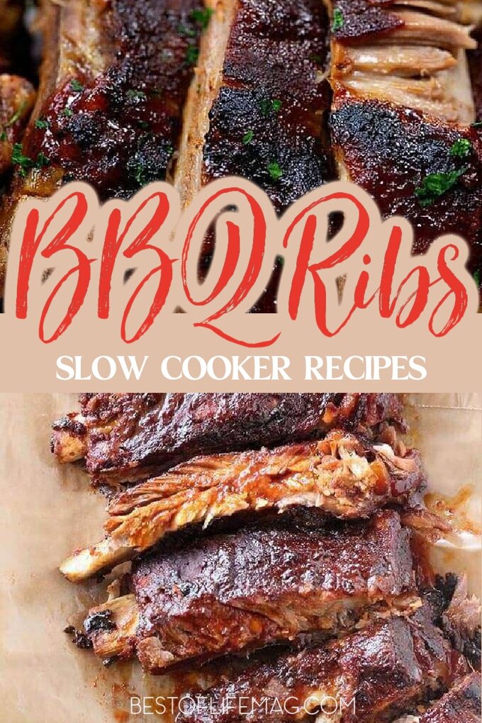 The best way to cook ribs can be very personal, but the moist tender meat of slow cooker BBQ ribs recipes make that cooking method an easy favorite. Crockpot Ribs Dr Pepper | Crockpot Ribs Country Style | BBQ Country Style Ribs Slow Cooker | Short Ribs Slow Cooker BBQ | BBQ Ribs Crockpot #slowcookerrecipes #BBQribs