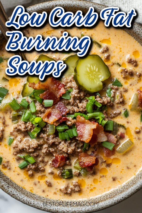 These fat burning soup recipes will help give you that comforting feeling soup brings in a low-carb package filled with flavor. Keto Soup Recipes | Weight Loss Soup Recipes | Keto Recipes for Lunch | Low Carb Recipes | Low Carb Dinner Recipes | Fat Burning Soups | Weight Loss Recipes | Recipes for Weight Loss | Healthy Soup Recipes | Low Carb Appetizers via @amybarseghian