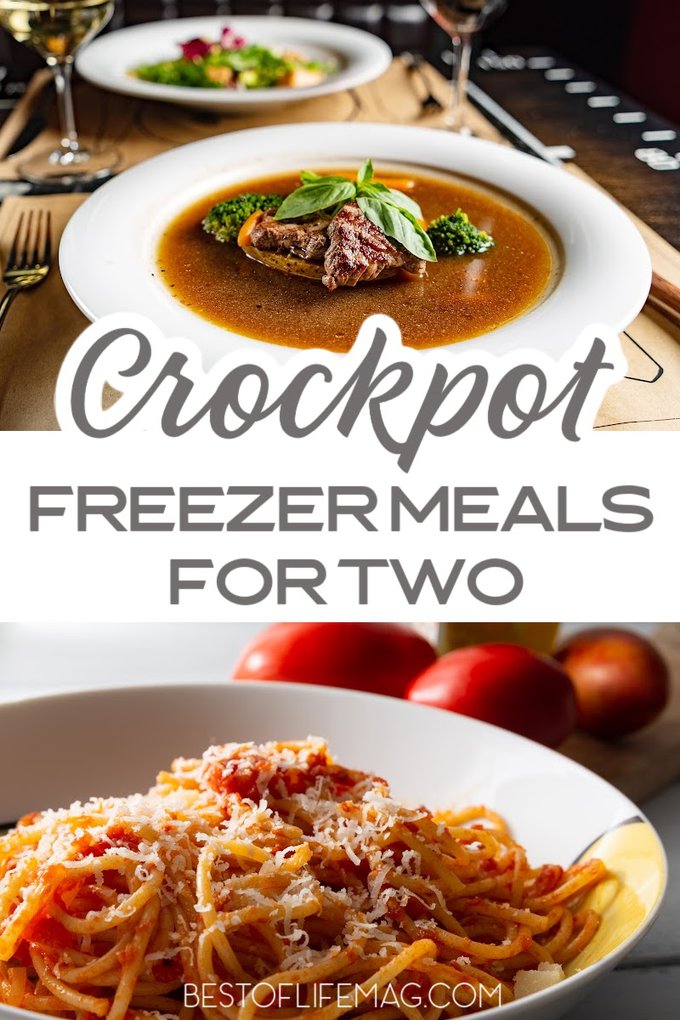 Delicious crockpot freezer meals for two make for an easy date night dinner at home or just a nice crockpot recipe to try for fun. Healthy Crockpot Freezer Meals | Make-Ahead Freezer Meals | Crockpot recipes for two | Date Night Recipes | Recipes for Couples | Romantic Recipes | Meal Planning Recipes | Tips for Planning Meals #crockpotrecipes #freezermeals