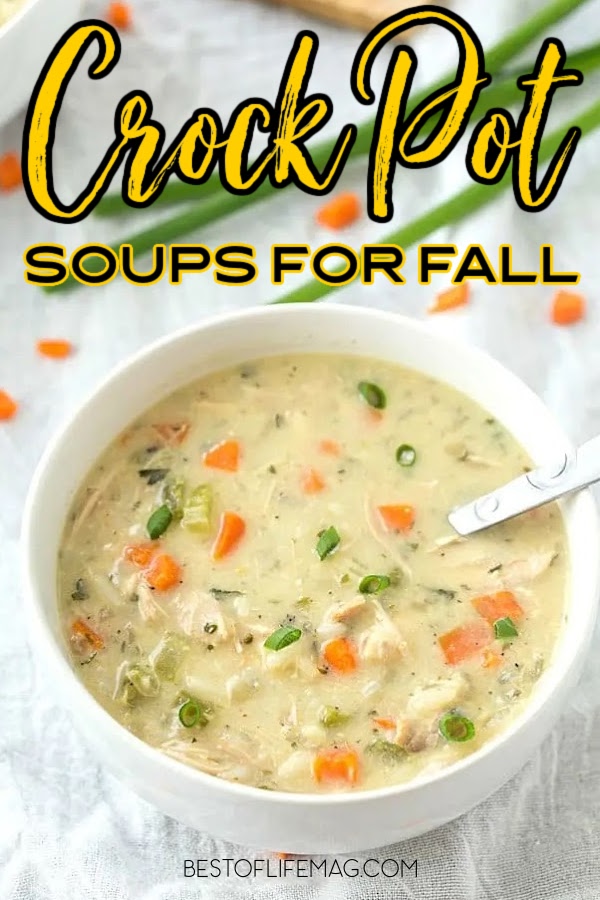 Crock pot soups for fall help fill you up, keep you healthy, and keep you warm during those chilly days that fill the season. Crockpot Recipes for Fall | Easy Soup Recipes | Slow Cooker Soup Recipes | Healthy Crockpot Recipes | Meal Planning Recipes | Crockpot Fall Recipes | Slow Cooker Recipes for Fall | Healthy Slow Cooker Recipes #slowcooker #souprecipes