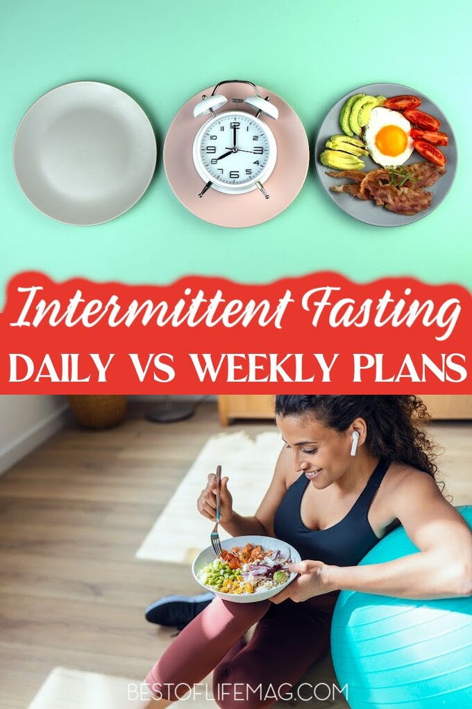 Intermittent fasting daily vs weekly plans can help you decide which schedule to follow and how to lose weight with intermittent fasting. Weight Loss Tips | Tops for Losing Weight | Intermittent Fasting Schedules | How to Intermittent Fast | Diet Eating Schedules | Tips for healthy Living | Healthy Eating Tips #intermittentfasting #tips