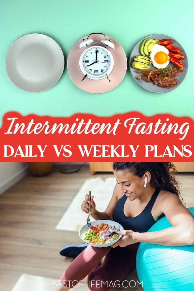 Intermittent fasting daily vs weekly plans can help you decide which schedule to follow and how to lose weight with intermittent fasting. Weight Loss Tips | Tops for Losing Weight | Intermittent Fasting Schedules | How to Intermittent Fast | Diet Eating Schedules | Tips for healthy Living | Healthy Eating Tips #intermittentfasting #tips via @amybarseghian