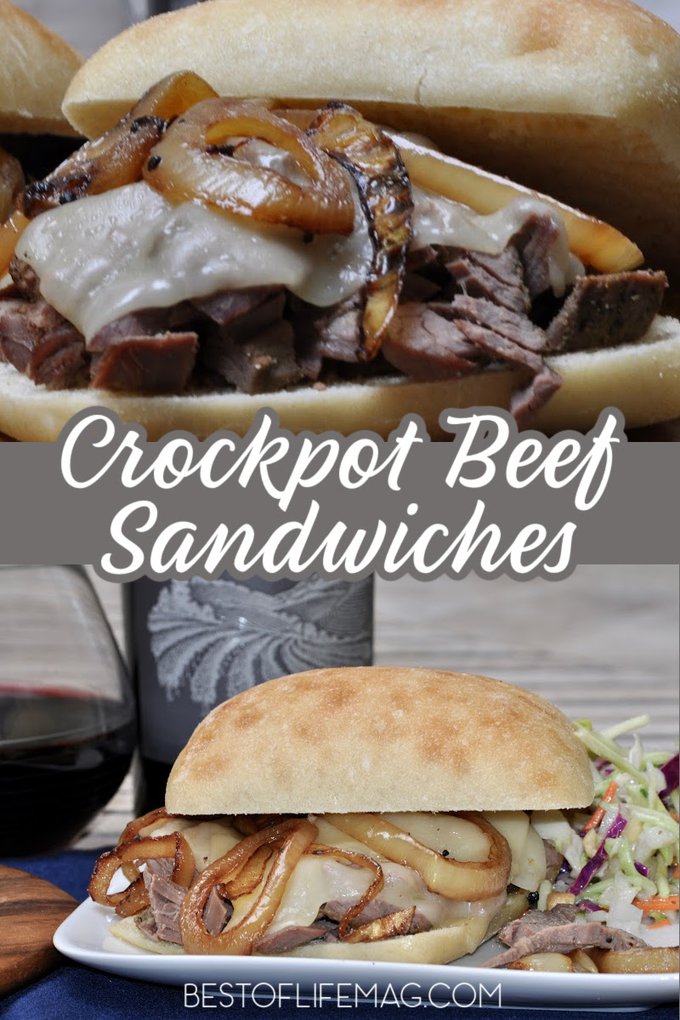 Crockpot beef sandwiches are easy to make and are so juicy, making them a tasty and simple meal the whole family will love! Hot Beef Sandwiches | Crockpot Recipes with Beef | Beef Slow Cooker Recipes Crockpot | Crockpot Sandwich Recipes | Slow Cooker Sandwich Recipes | Slow Cooker Beef Recipes | Slow Cooker Recipes with Beef | Slow Cooker Lunch Recipes #beefsandwiches #crockpotrecipes via @amybarseghian