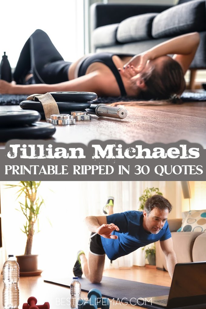 These printable Jillian Michaels Quotes from Ripped in 30 are easy to download, print, and keep handy for those moments of weakness we all face! Workout Quotes | Quotes About Fitness | Quotes for the Gym | Motivational Quotes | Inspirational Quotes | Funny Quotes #quotes #jillianmichaels