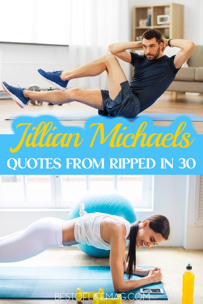 When you need some inspiration, there's no better help than these Jillian Michaels quotes from Ripped in 30! She's tough but fair, chin up champ! Workout Inspiration | Motivational Quotes for Fitness | Fitness Quotes | Jillian Michaels Quotes | Jillian Michaels Fitness Motivation | Home Fitness Ideas | Fitness Tips #jillianmichaels #quotes via @amybarseghian