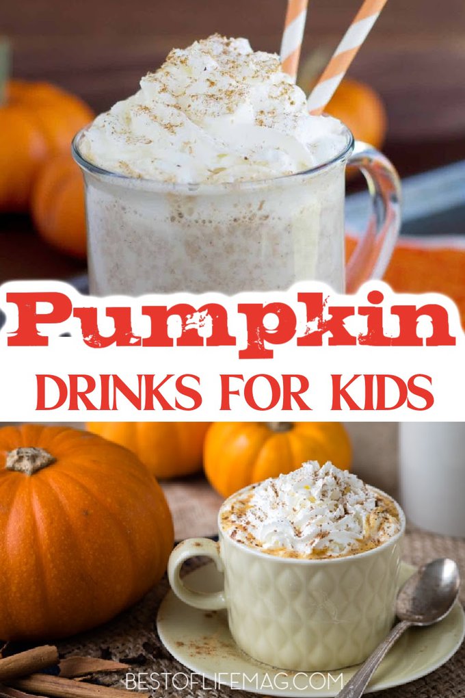 Pumpkin drinks for kids are perfect for fall and Halloween parties and kids love making them on their own! Pumpkin Latte for Kids | No Coffee Pumpkin Spice Latte | Fun Fall Drinks for Kids | Pumpkin Spice Drinks for Kids | Fall Recipes for Kids | Kid-Friendly Fall Recipes | Drink Recipes for Kids #pumpkin #kids