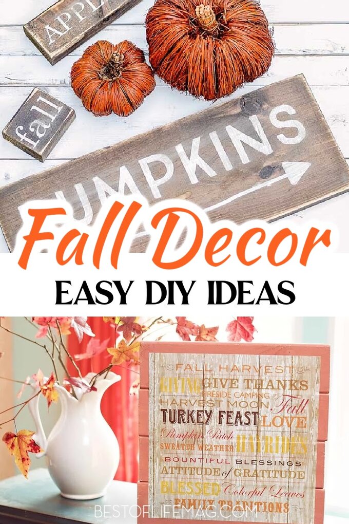 DIY Fall Décor doesn't have to be unflattering! These are some stylish DIY Fall Decor ideas that you can make at home to enhance your fall look! DIY Crafts for Fall | Fall Décor | Homemade Fall Décor | DIY Home Décor | Fall Craft Ideas | DIY for the Home | Fun DIY Ideas | Fall Crafting | DIY Fall Crafts | DIY Wreaths for Fall | DIY Fall Centerpieces #DIY #falldecor via @amybarseghian