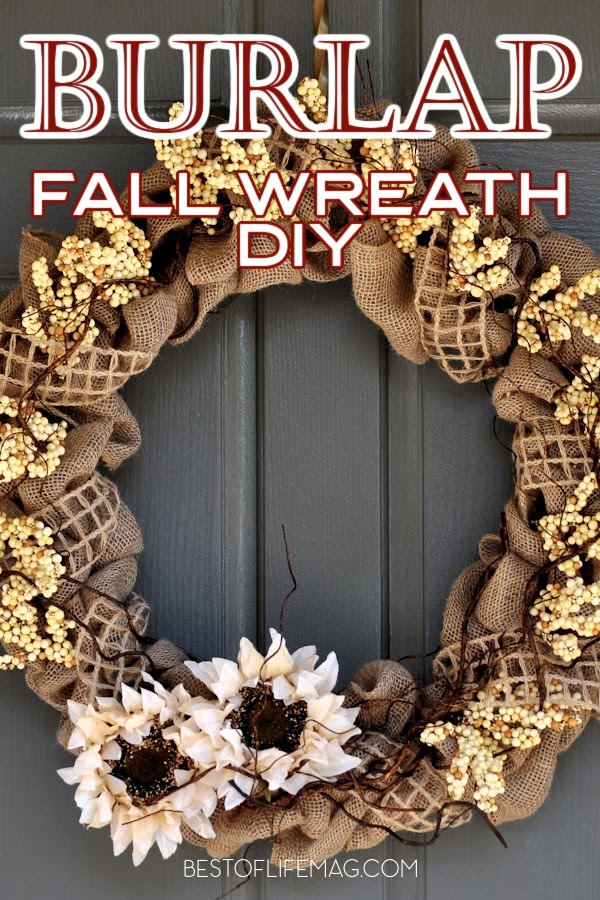 Our neutral fall DIY burlap wreath keeps your home looking chic and stylish throughout the entire season with its Restoration Hardware inspired design. DIY Fall Decorations | DIY Crafts for Fall | Fall Wreath Ideas | Homemade Wreath for Fall | DIY Burlap Crafts | Burlap Crafting Ideas | Home Decor for Fall #falldecor #DIYcrafts via @amybarseghian