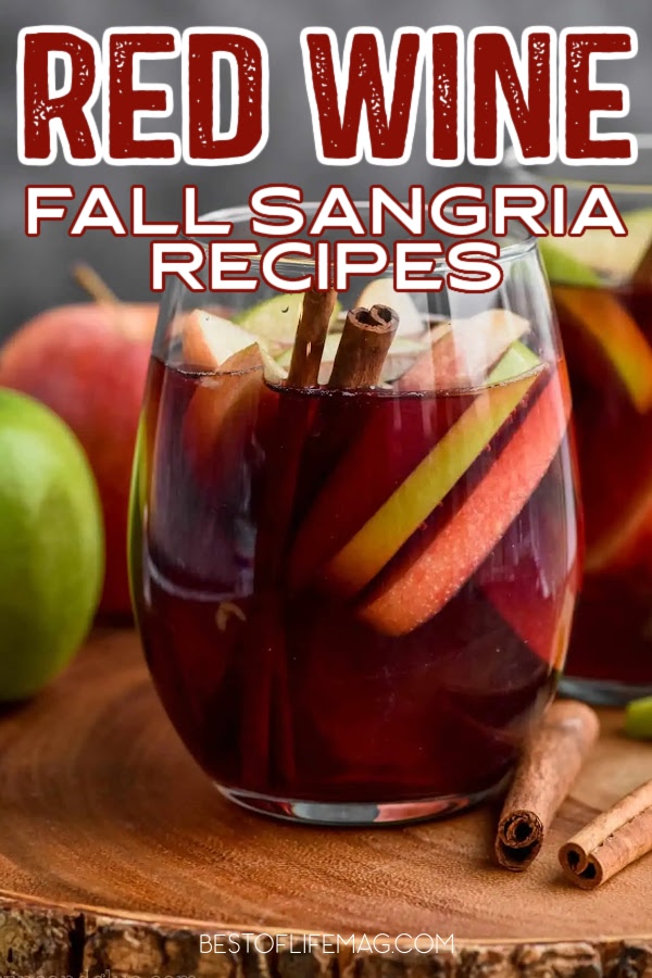 Fall red wine sangria recipes are perfect to cozy up with on chilly days and share with friends and family during holidays and gatherings. Wine Drinks | Wine Recipes | Happy Hour Recipes | Fall Recipes | Wine Party Recipes #sangria #wine via @amybarseghian