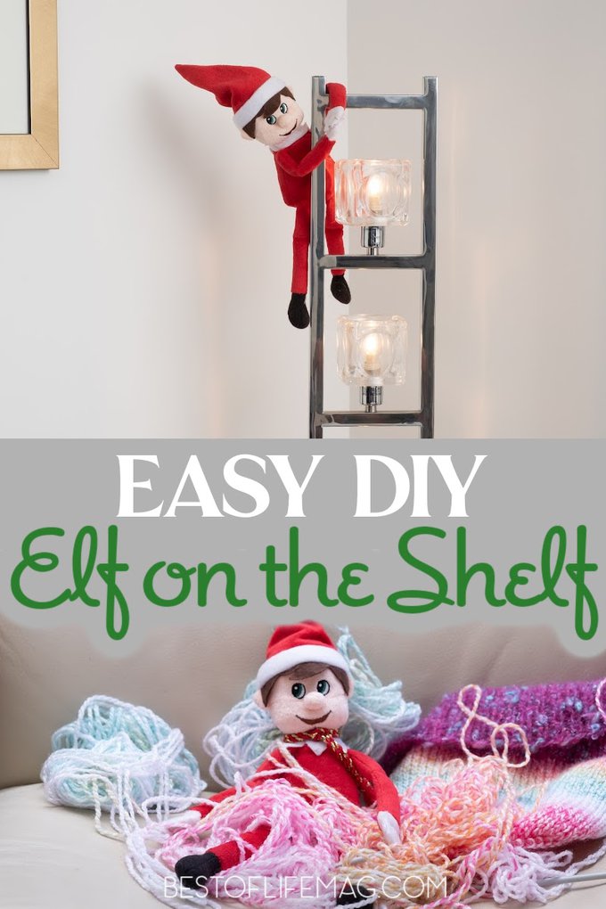 Break out the scissors and cloth to make your own DIY Elf on The Shelf this holiday season and save a little money along the way. Elf on The Shelf Crafts | DIY Stuffed Elf on The Shelf | Elf on The Shelf DIY Ideas | DIY Holiday Ideas | Crafting Christmas | Holiday Crafts for Families | Things to do for Holidays | DIY Elf on The Shelf Clothes | DIY Elf on The Shelf House #elfontheshelf #DIY via @amybarseghian