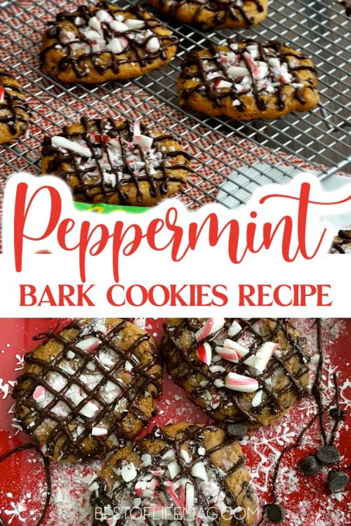 Make the holidays memorable with these gluten free and dairy free peppermint bark cookies with chocolate chips! Soft and moist, they will be a hit! Dairy Free Holiday Cookies | Christmas Cookie Recipe Easy | Christmas Cookie Ideas | Christmas Bark Recipe | Dairy Free Holiday Bark Recipe | Gluten Free Holiday Recipes | Gluten Free Dessert Recipes #glutenfree #desserts