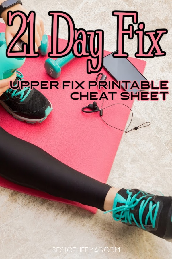 Use this 21 Day Fix Upper Fix cheat sheet for an easy-to-print list of the moves and exercises in this 21 Day Fix workout. 21 Day Fix Printables | Beachbody Workouts | Fitness Printables | Beachbody Printables | At Home Workouts #21dayfix #workout via @amybarseghian