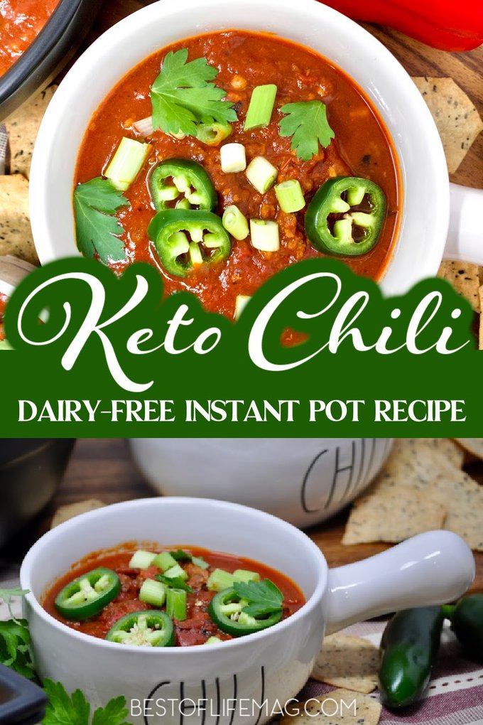 This delicious Instant Pot keto chili recipe is low carb to help you burn fat and maximize results of your ketogenic diet. Low Carb Recipes | Keto Recipes | Low Carb Chili Recipe | Low Carb Instant Pot Recipe | Healthy Instant Pot Recipes | Healthy Chili Recipes | Instant Pot Recipes with Ground Turkey | Instant Pot Recipes with Ground Beef | Ground Turkey Chili Recipe #instantpotrecipe #ketorecipe