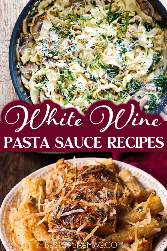 White wine pasta sauce recipes make romantic dinner ideas much easier no matter what the occasion and they pair well with a glass of white wine as well. Chicken Pasta Recipes | White Pasta Sauce with Wine | White Wine Cooking Tips | Pasta Recipes with White Wine | Romantic Recipes for Two | Date Night Recipes | Valentines Day Recipes | Wine Reduction Recipes | White Wine Reduction Sauces | Pasta Recipes for Two #wine #pastarecipes