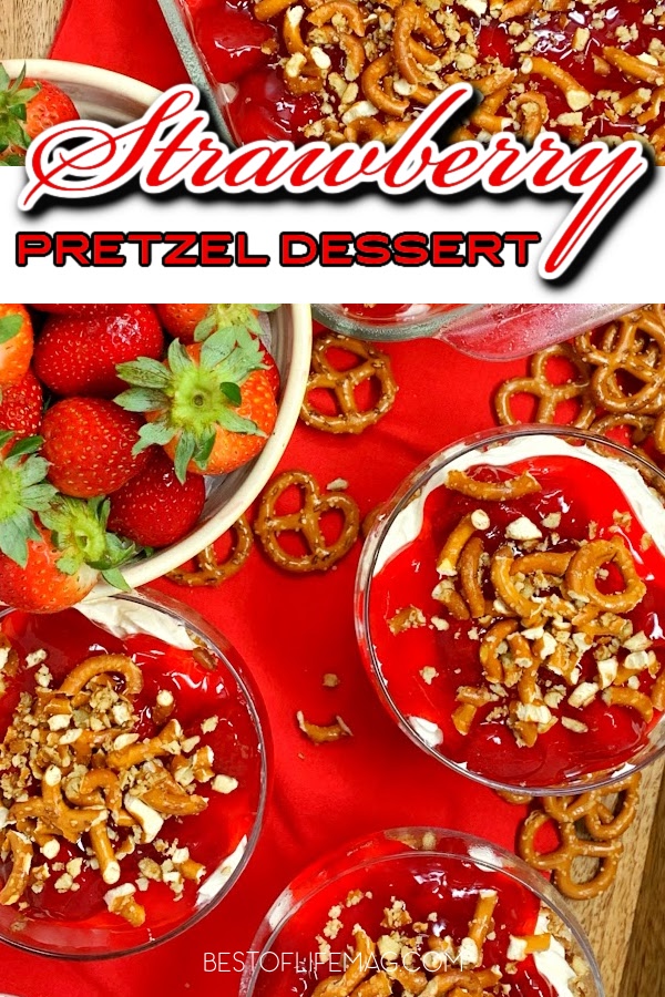Strawberries take on a whole new meaning in this super easy strawberry pretzel dessert recipe that the whole family is sure to love! Dessert Recipes | Holiday Recipes | No-Bake Dessert Recipes | Desserts with Strawberries | Recipes for Parties | Party Dessert Recipes | Recipes with Strawberries | Valentines Day Desserts | Romantic Dessert Recipes | Date Night Recipes | Date Night Dessert Recipes #fruitdesserts #dessertrecipes