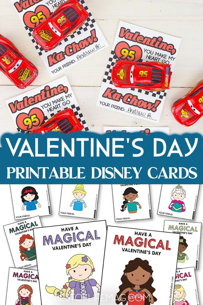 In an attempt to help check your child's cards for class off your list, we have these FREE Disney printables Valentine's Day cards! Disney Printables | Free Disney Printables | Disney Valentines Day Cards | Valentines Day Cards for Kids | Disney Printables for Kids | Valentines Day Crafts for Kids #valentinesday #disney via @amybarseghian