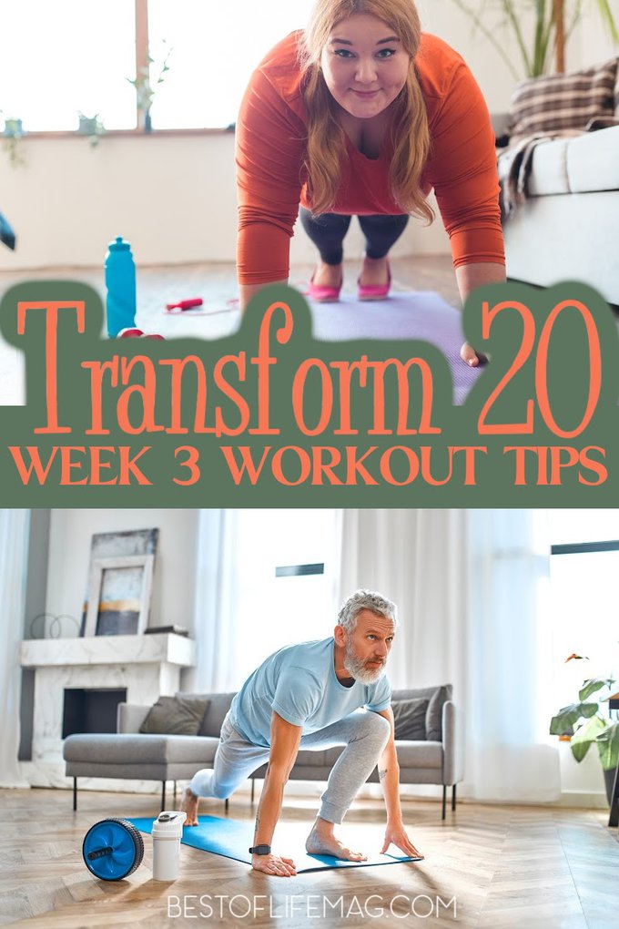 Making it to Transform 20 Week 3 workouts is not an easy feat but you've made it now prepare yourself for what's to come and make the most of your Beachbody workout. Transform 20 Tips | Transform 20 Review | Transform 20 Ideas | At-Home Workouts | Beachbody Workouts | Shawn T Workouts #beachbody #transform20
