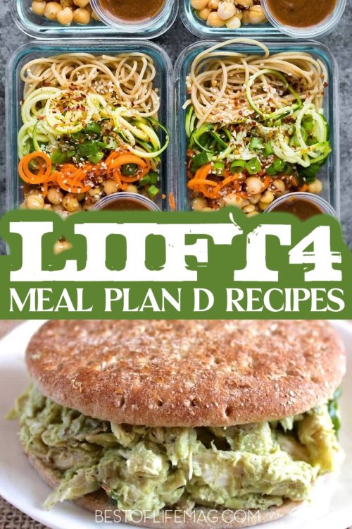 25 LIIFT4 Meal Plan D Recipes | Meal Plan Ideas