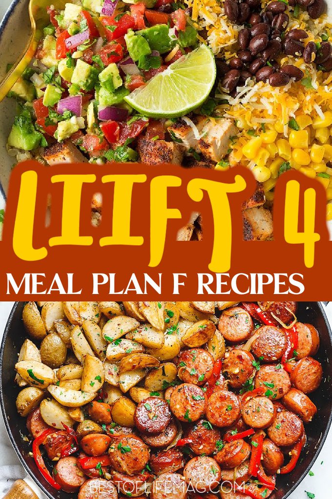 Part of the planning process with any weight loss plan or workout program is to have the right recipes. These LIIFT4 Meal Plan F recipes will help you achieve your goals on the LIIFT4 program and beyond. LIIFT4 Meal Plan Recipes | Beachbody Recipes for Weight Loss | Beachbody Meal Plan | Workout Meal Plans #LIIFT4 #recipes #diet via @amybarseghian