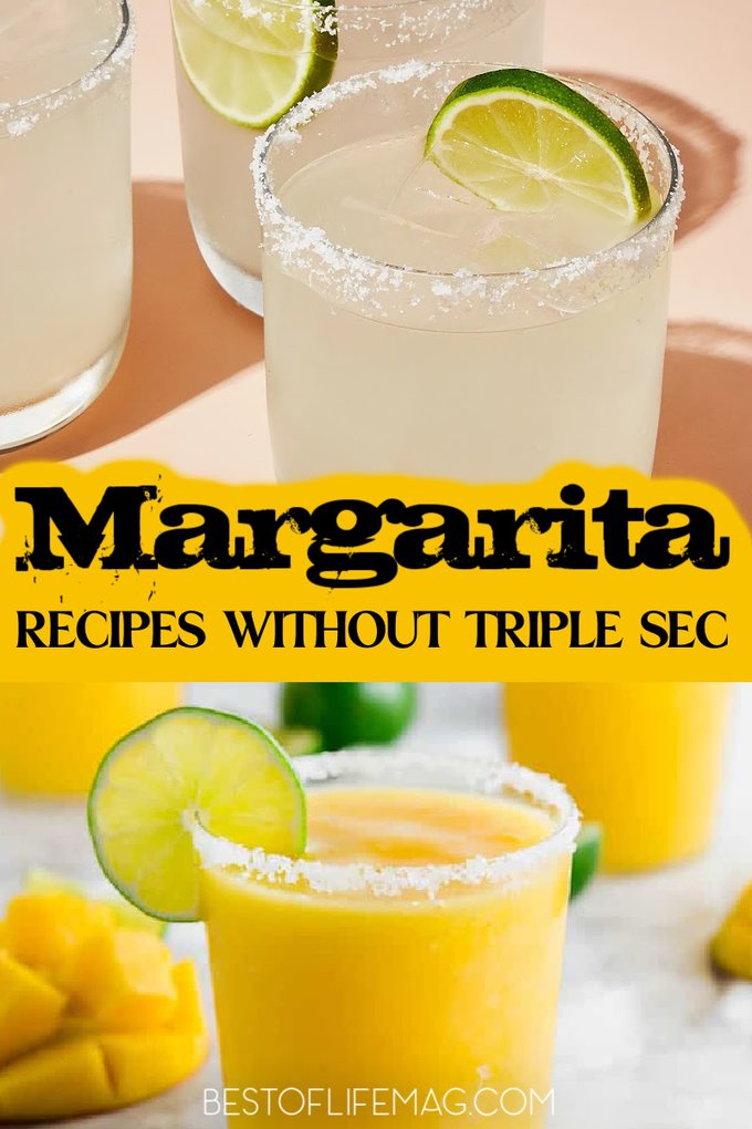 Margarita recipes without Triple Sec offer a bit of variety in this traditional cocktail while keeping the flavor everyone loves in tact. Cocktails without Triple Sec | Drinks without Triple Sec | Summer Cocktail Recipes | Cocktails for Parties | Party Recipes for Adults | Adult Party Recipes | Margarita Ideas | Cocktail Recipes | Cocktail Ideas | Happy Hour Recipes | Happy Hour Ideas | Drink Recipes | Drink Ideas #margaritarecipes #partyrecipes