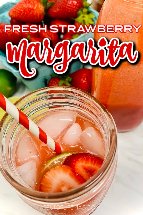 Say cheers with this yummy strawberry margarita recipe! With puree and simple ingredients, it is easy to make and perfect for happy hour! Strawberry Margarita on the Rocks | Easy Frozen Strawberry Margarita | Strawberry Margarita Without Blender | Strawberry Margarita on the Rocks | Margarita Recipes with Fruit | Fruity Margarita Recipes #margaritas #cocktails via @amybarseghian