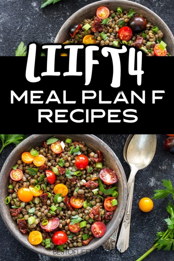 Part of the planning process with any weight loss plan or workout program is to have the right recipes. These LIIFT4 Meal Plan F recipes will help you achieve your goals on the LIIFT4 program and beyond. LIIFT4 Meal Plan Recipes | Beachbody Recipes for Weight Loss | Beachbody Meal Plan | Workout Meal Plans #LIIFT4 #recipes #diet