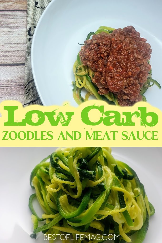 This delicious low carb zoodles and meat sauce recipe will help you enjoy a classic dish with a healthier twist and this is a keto diet-friendly recipe, too! Low Carb Dinner Recipe | Low Carb Spaghetti Recipes | Keto Pasta Recipes | Zucchini Pasta Recipe | Keto Diet Tips | Low Carb Diet Ideas #lowcarb #zoodles via @amybarseghian