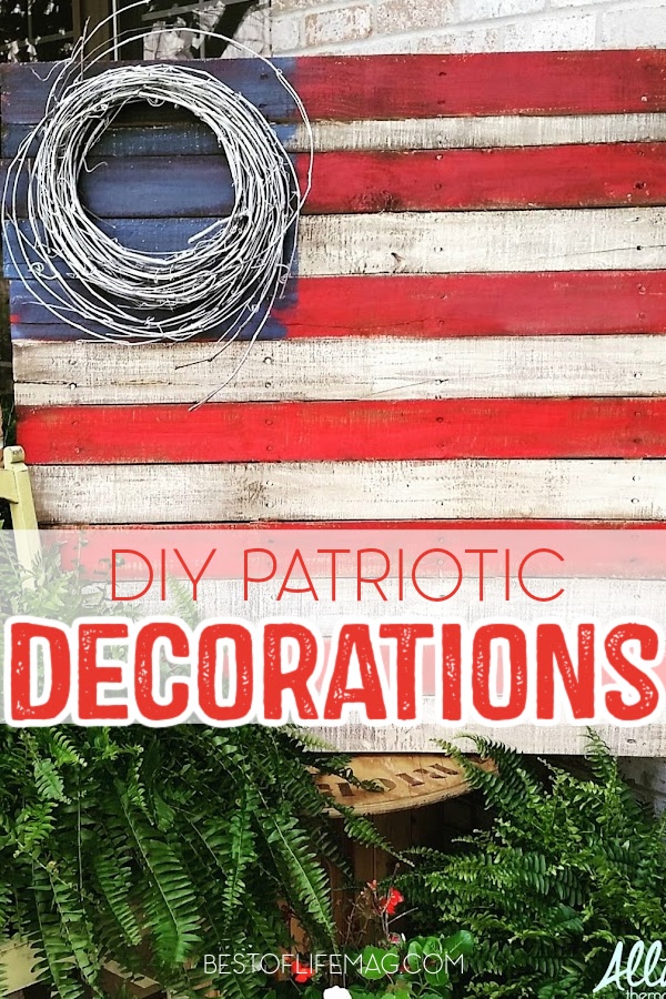 DIY projects can be fun for everyone in the family especially when making these perfect patriotic decorations that you can display year round! Fourth of July Decorations | Independence Day Decor | DIY Summer Decor | Red White and Blue Decor | Summer Party Decorations | Memorial Day Decor | DIY Door Wreaths | Firework Decor Ideas | 4th of July Decor | DIY July 4th Decorations | DIY American Flag Decor #patrioticdecor #diydecor via @amybarseghian
