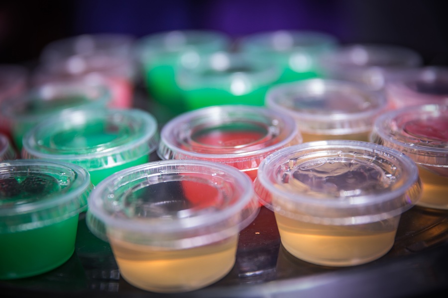 Easy Margarita Jello Shots for Margarita Lovers Small Plastic Ramekins Each Filled with Jello