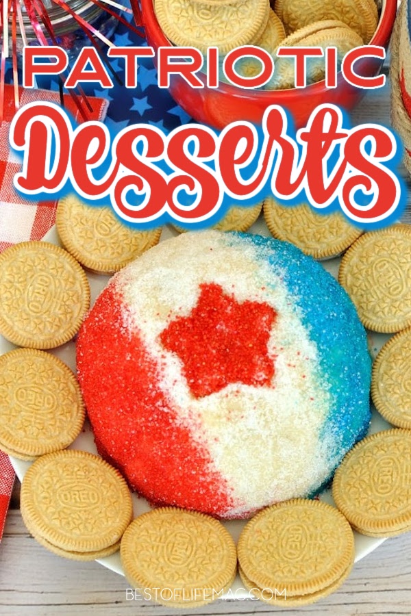 Take your summer party to a new patriotic level with these amazing patriotic dessert recipes! With over 55 to choose from you can show your true love of the USA! Patriotic Recipes | American Dessert Recipes | Desserts for the Fourth of July | Fourth of July Party Recipes | Fourth of July Dessert Recipes | Recipes Celebrating America | Fruity Dessert Recipes | Patriotic Party Recipes | American Dessert Recipes | July 4th Recipes #patrioticparty #dessertrecipes