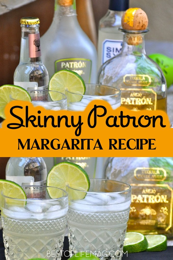The quest for the best skinny margarita is over now that you have this Patron skinny margarita recipe with Patron Lime Citronge. Cocktail Recipes | Margarita Recipes | Drink Recipes | Skinny Margaritas #margarita via @amybarseghian