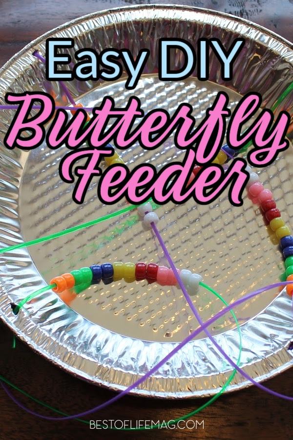 This easy DIY Butterfly Feeder Tutorial is an engaging way to teach your family about butterflies, science, counting, patterns, and remember loves ones. DIY Butterfly Catcher | DIY Activities for Kids | Summer Activities for Kids | Summer DIY for Families | DIY Crafts for Kids | Fun Crafts for Kids | Fun Activities for Kids #summerfun #DIYcrafts via @amybarseghian