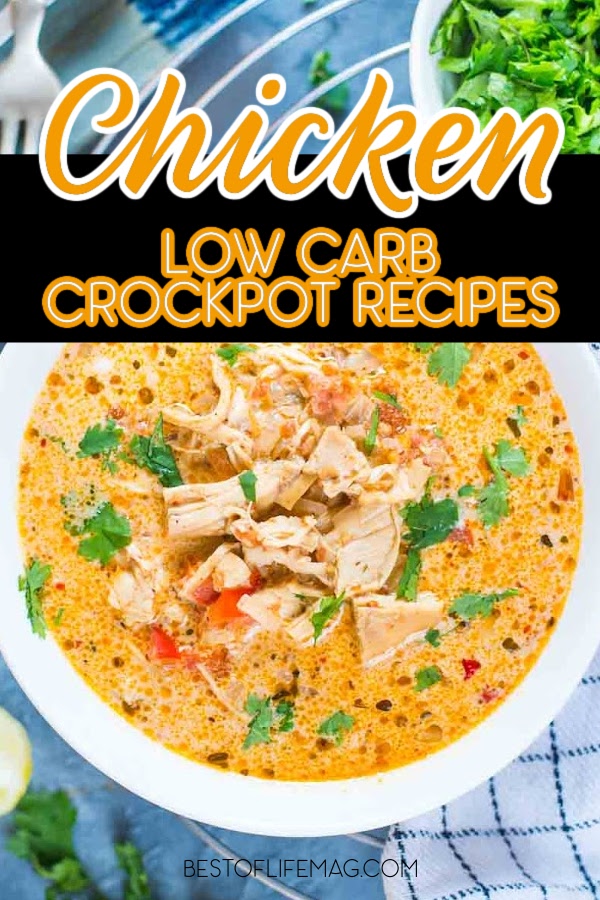 Having a crockpot makes eating low carb even easier and low carb crockpot recipes with chicken are great recipes to help you get started. Low Carb Recipes | Low Carb Crockpot Recipes | Crockpot Recipes with Chicken | Crockpot Chicken Recipes | Low Carb Chicken Recipes | Slow Cooker Recipes | Healthy Dinner Recipes | Easy Dinner Recipes | Keto Crockpot Recipes | Keto Recipes with Chicken #lowcarbrecipes #crockpotrecipes via @amybarseghian