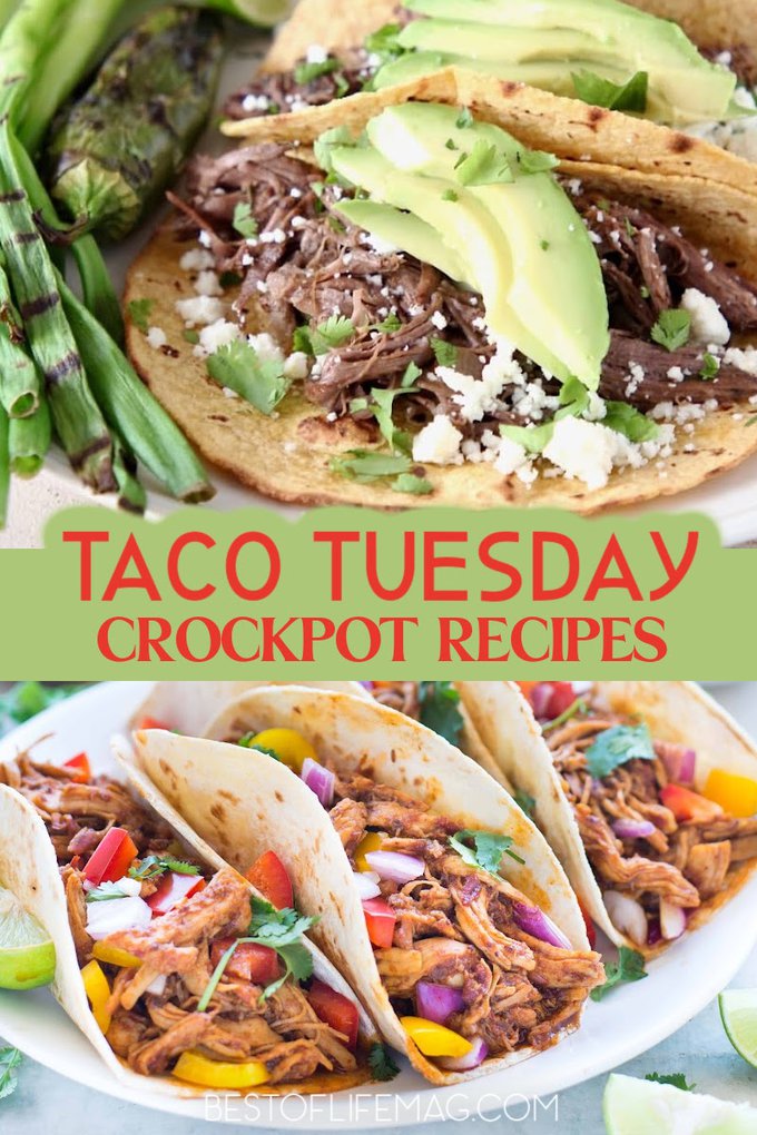 Take your Tuesday night to the next level with the best crockpot taco Tuesday recipes that are filled with flavor and sure to enhance your weekly fiesta. Taco Recipes | Slow Cooker Taco Recipes | Healthy Recipes | Mexican Crockpot Recipes | Taco Tuesday Side Dishes via @amybarseghian