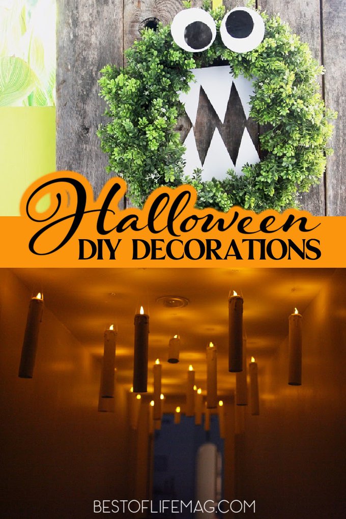 Fun Halloween crafts could end up being the best DIY Halloween decorations that are far more affordable. Outdoor Halloween Decor | Indoor Halloween Decor | Cheap Halloween Decorations | Dollar Store Halloween Decor | Halloween a Table Settings | Halloween Party Decorations | Halloween Party Tips via @amybarseghian