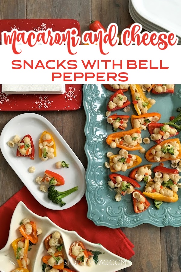 Our macaroni and cheese snacks with bell peppers make for a crisp and healthy snack everyone will enjoy any time of the day! Healthy Snack Recipes | Snack Recipes for Kids | Party Recipes | Macaroni and Cheese Ideas | Vegetable Side Dishes #healthy #recipe